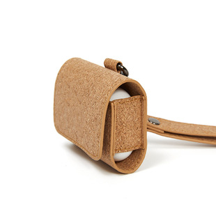 New environmental protection cork grain wireless bluetooth earphone bag anti-pressure drop bluetooth earphone storage bag protective cover wholesale