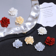 褶皱花朵创意新款奶油胶配件diy滴胶手机壳树脂材料批发头饰发夹