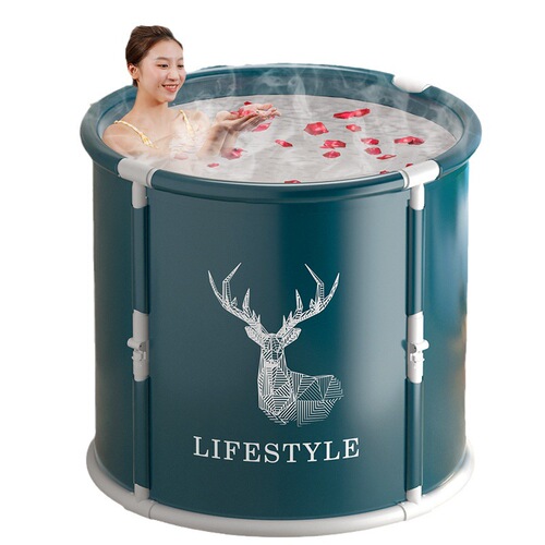 Folding bath bucket for adults, children's household full body bath bucket, bathtub, bath bucket, bath bucket, adult artifact