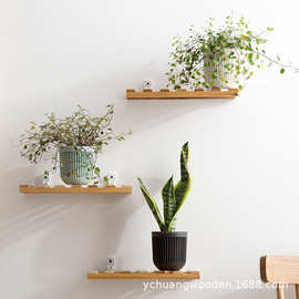 实木一字隔板免打孔北欧层板墙壁挂墙面搁板电视墙装饰墙上置物架