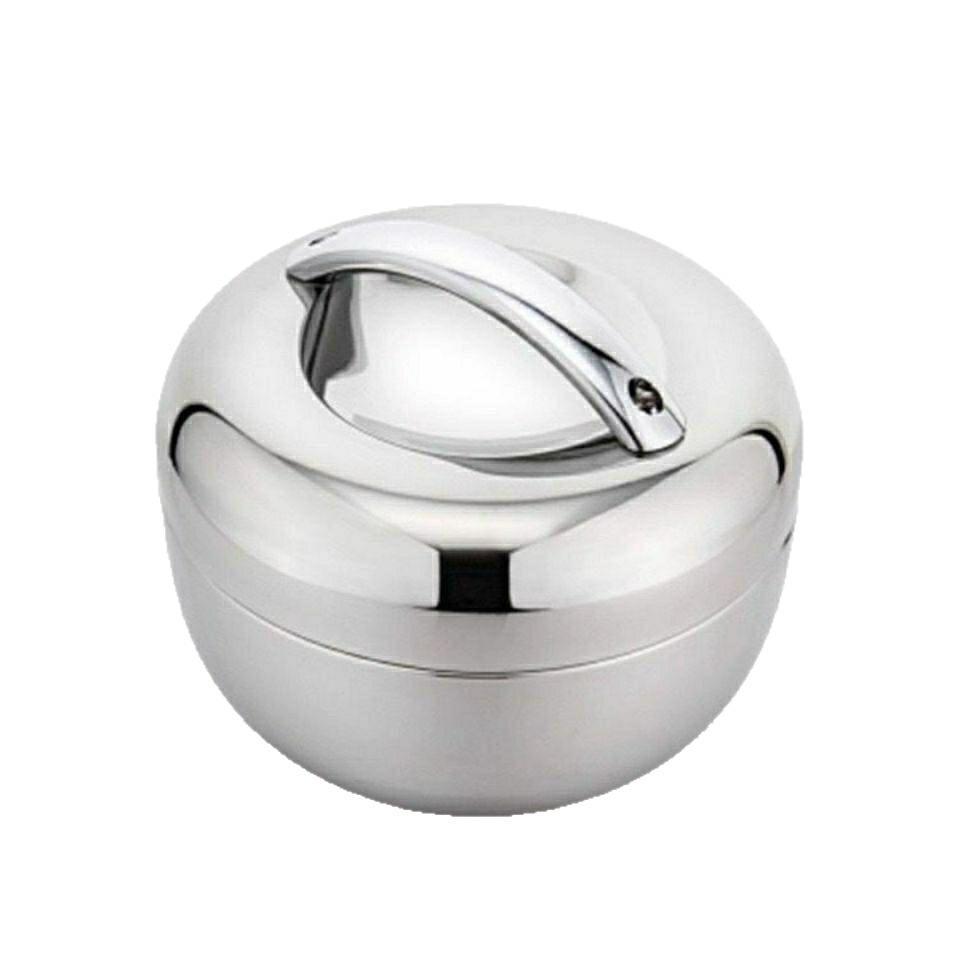 Fiambrera de acero inoxidable en forma de manzana doble capa aislada portátil caja bento niños adultos regalo