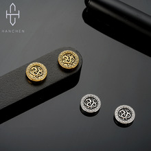 复古纹耳夹男轻奢高级感磁吸设计耳饰女时尚精致百搭耳饰饰品批发