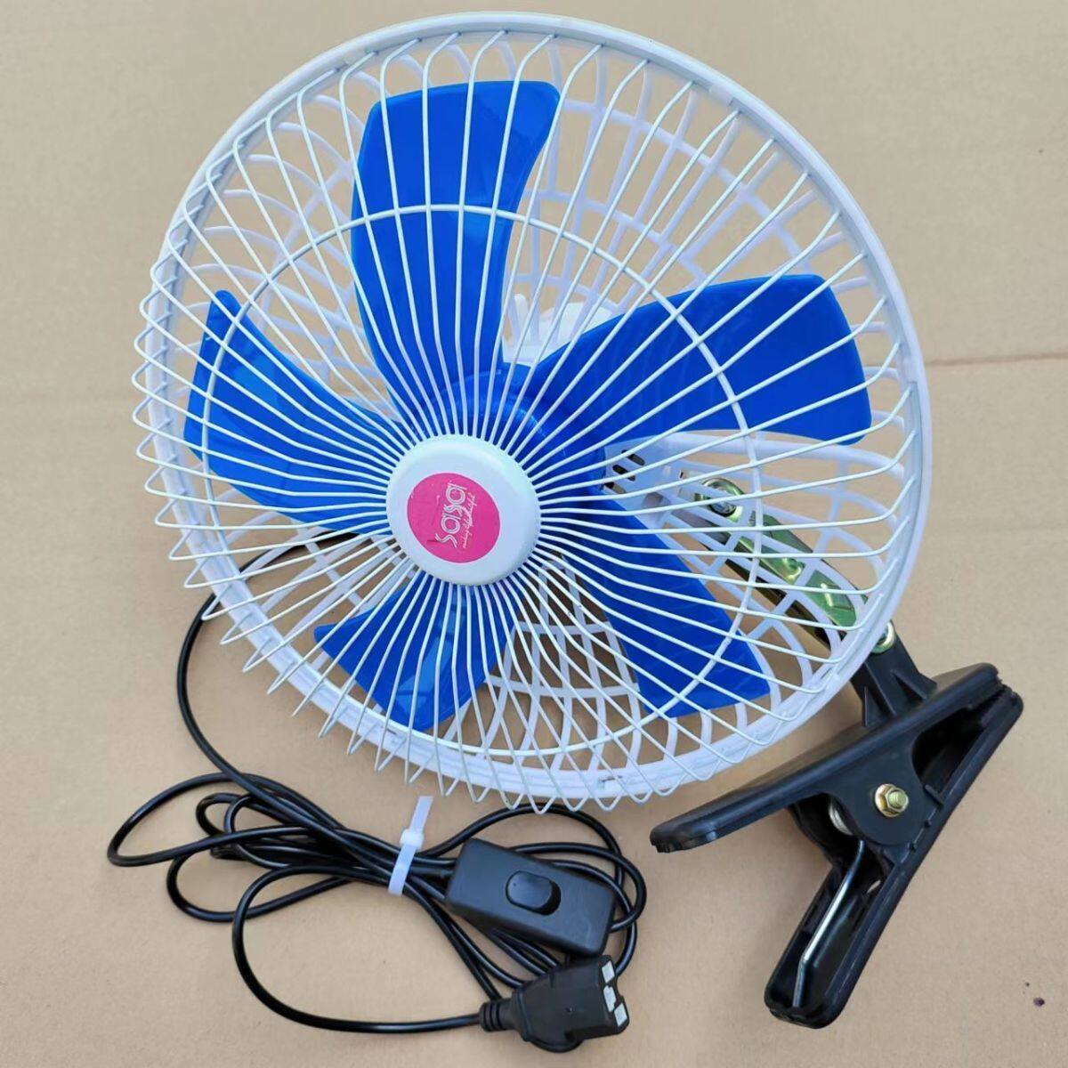 Electric Vehicle Fan 12V48V60V72V Universal Speed-Adjustable Car Fan Outdoor Stall Night Market Tricycle Fan