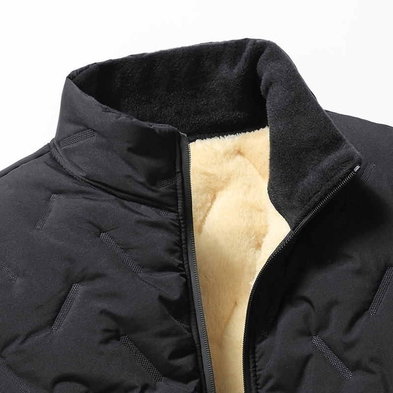 Chaqueta de Algodón Térmica para Hombre de Poliéster Forrada para Invierno