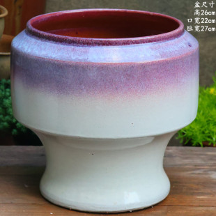 Handmade Coarse Pottery Pots for Succulents, Flower and Green Plant Pots, Old Stump Pots, Breathable Purple Sand Large Flower Pots, Hanging Orchid, Rose, Hydrangea Pots