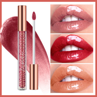 Langmanni Cross-Border Hyaluronic Acid Lip Glaze Glitter Lip Gloss Eight-Color Hot-Selling Moisturizing Lotion