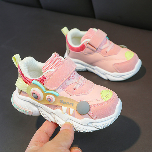 Anti-slip soft sole light functional shoes for small and medium-sized children New toddler shoes Baby shoes Autumn children wholesale for girls