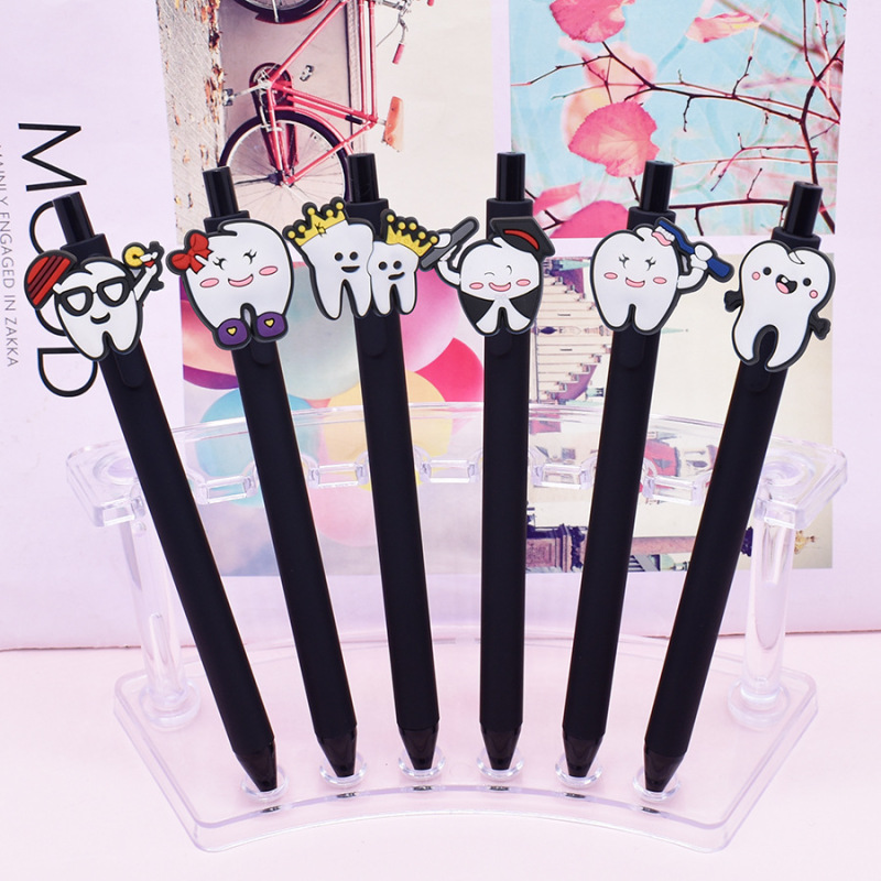 クロスボーダー新しい漫画歯ボールペン pvc 広告ペン学生ゲルペンパーソナライズ diy ペンかわいいボールペン|undefined