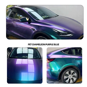Axxpel avtomobil PET xameleon bənövşəyi-mavi rəng dəyişən plyonka