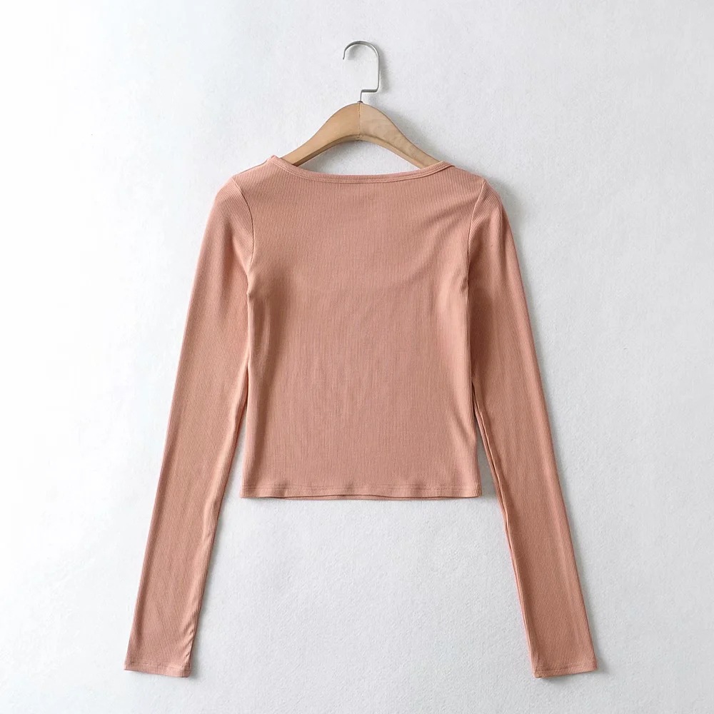 square neck long-sleeved T-shirt NSHS29443