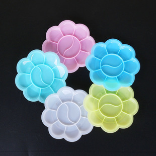 8.5cm plum blossom palette color diy graffiti palette art painting watercolor acrylic pigment plate wholesale