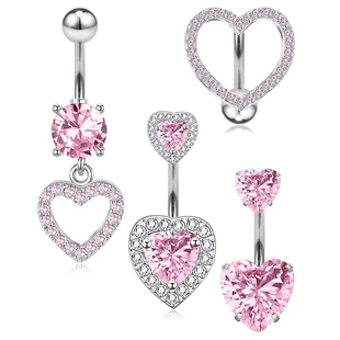 Fuchsia cute set with bow, belly button piercing, (Physicals)