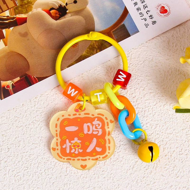 Brand creative acrylic protective amulet, keychain, transparent pendant, bag decoration, decorations