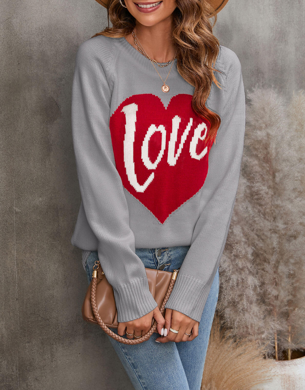 Women's Sweater Long Sleeve Sweaters & Cardigans Elegant Streetwear Letter Heart Shape display picture 11