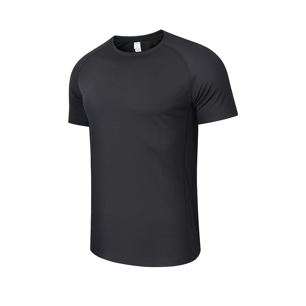 Camiseta deportiva de color sólido de manga corta de cuello redondo para hombres y mujeres, delgada maratón, entrenamiento de baloncesto, acondicionamiento físico, ropa seca rápida, verano