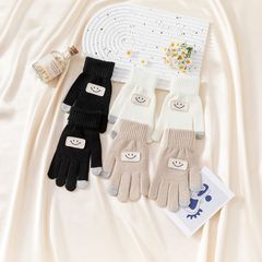 メーカー卸売り毛糸タッチパネル手袋滑り止めの厚いベルベットはロゴをカスタマイズしたり、カスタマイズしたりすることができます