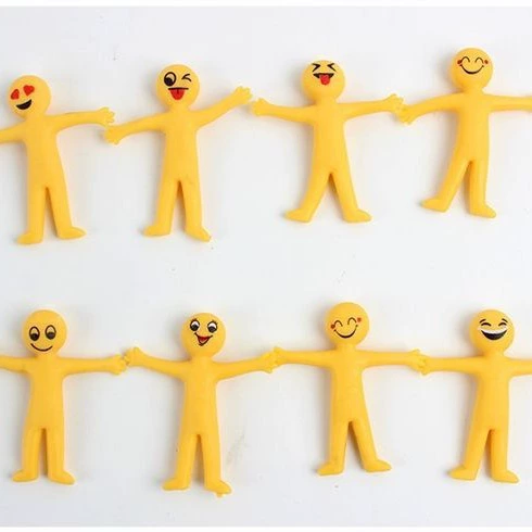 Желтые минифигурки, маленькая игрушка, слизь, антистресс