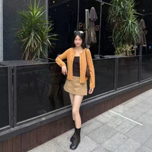 2026春秋新款圆领休闲毛衣女开衫慵懒风微胖长袖针织衫高级感上衣