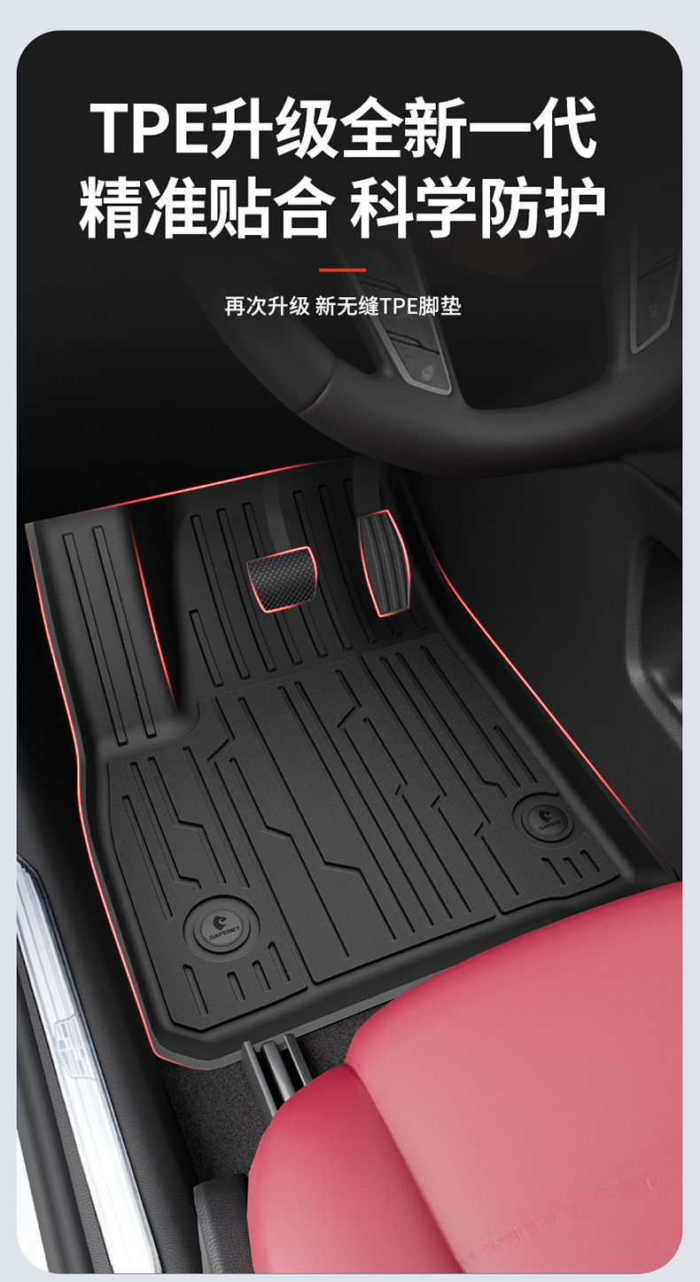 Suitable for Cadillac Ct5 Xt5, All-Weather Tpe Car Floor Mats, Car Accessories, Trunk Mat