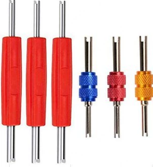 Ключ для сердечника клапана, автомобильный Кондиционер, ключ для сердечника клапана, набор из 6 предметов