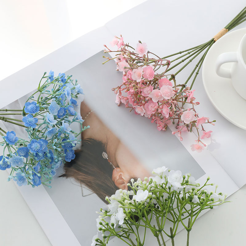 6 Branches of Artificial Baby's Breath Flowers for Bridal Bouquet Design, Wedding Decoration, Fake Flowers, Small Daisies
