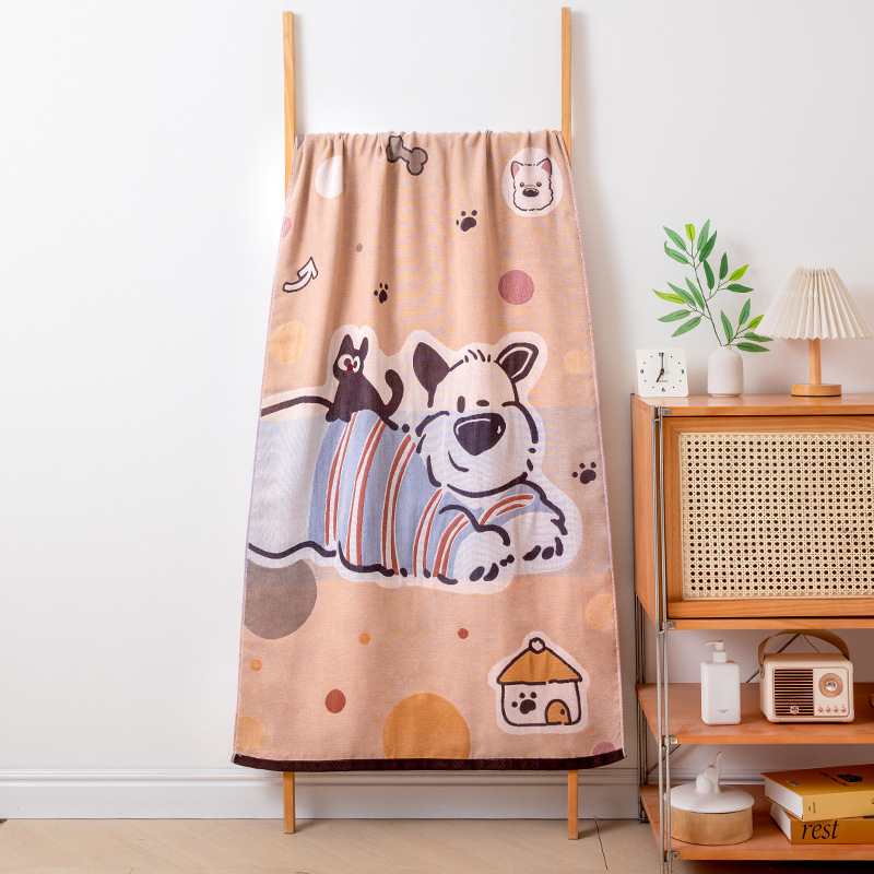 Gauze Bath Towel Pure Cotton Unisex Household Water-Absorbent Quick-Dry Oversized Towel Couple Bathrobe Wrap Shawl Cover Blanket