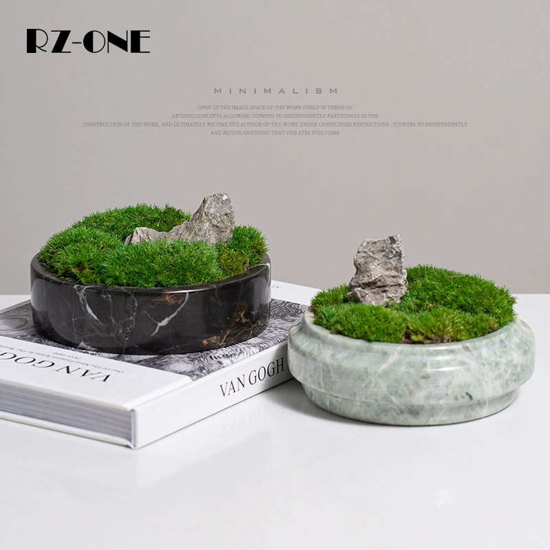 Мастер-тринадцать, высококачественный мраморный бонсай, зеленое растение, новый китайский стиль, искусственный цветок, искусство, вечный сухой цветок, украшение для конференц-стола