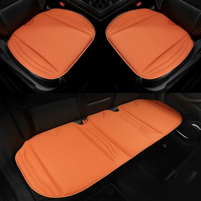 Seaweed fiber car seat cushion, universal for all seasons, latex cotton square cushion, non-slip, three-piece set for autumn and winter, breathable for the rear seat in summer
