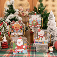 新しいクリスマスPVCリンゴ箱新しいアニメ透明手提げ箱立体平安夜プレゼント包装箱