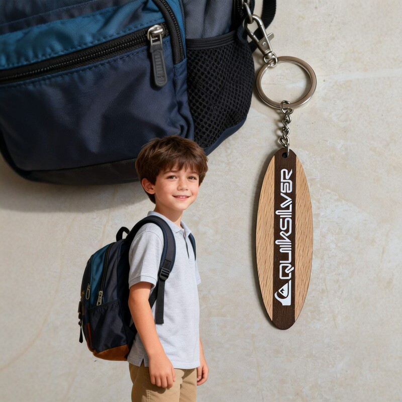 【25-Year-Old Store】Uv Color-Printed Beech Wood Keychain, Laser Cutting + Laser Engraving (Bulk Customization)