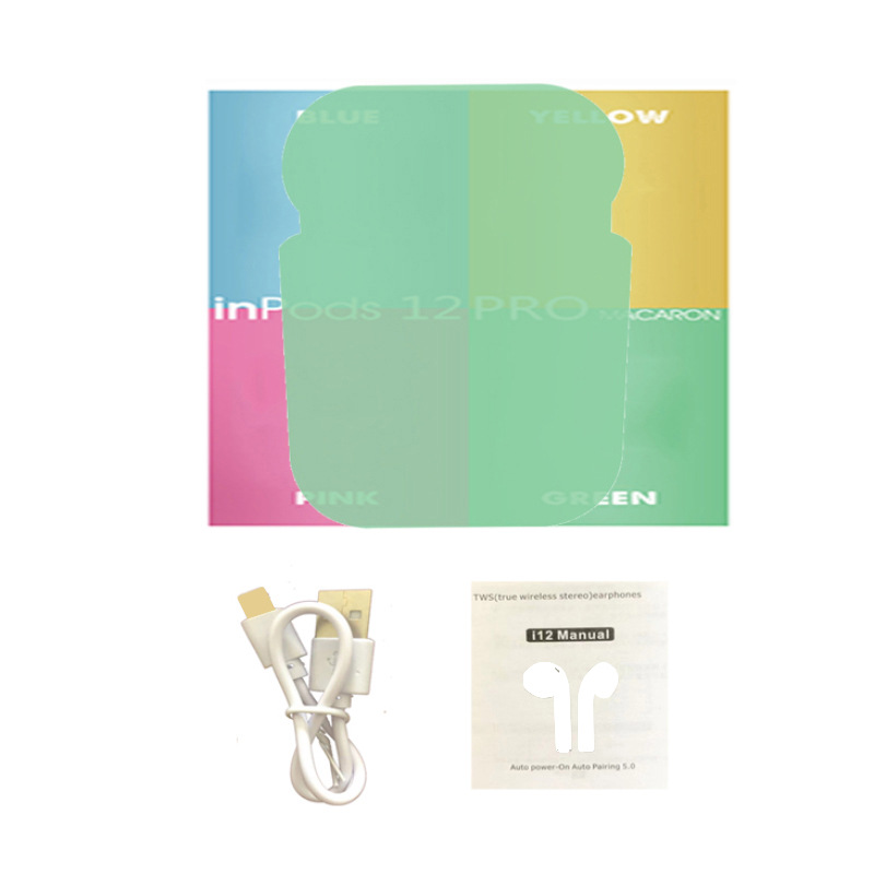 I12 auriculares Bluetooth TWs auriculares inalámbricos macaron pro4/pro6 auriculares Bluetooth J6 transfronterizos