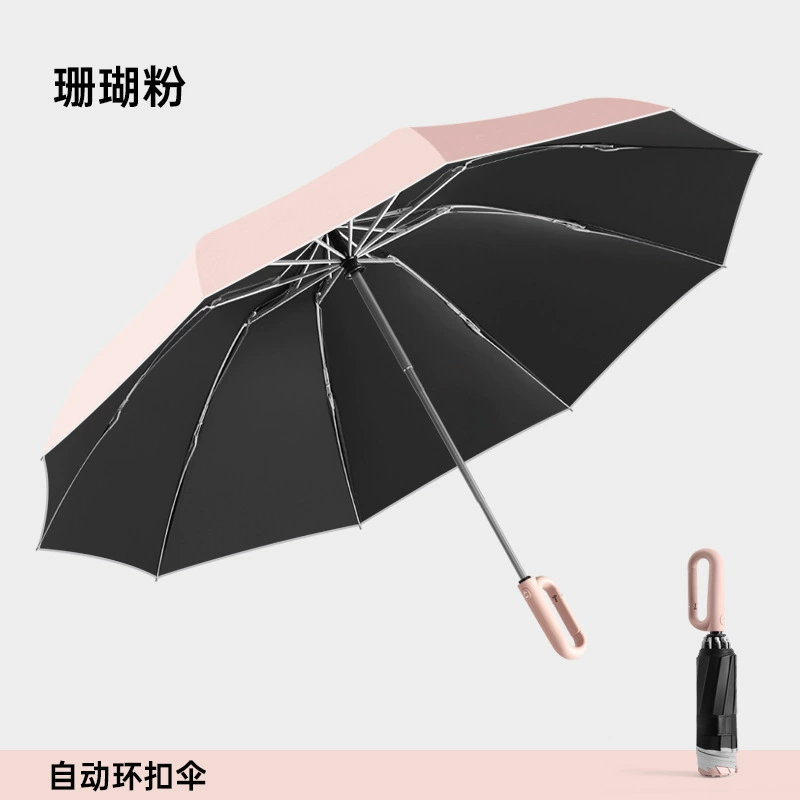 Automatic handheld men's quality windproof umbrella, fully automatic, increased thickness