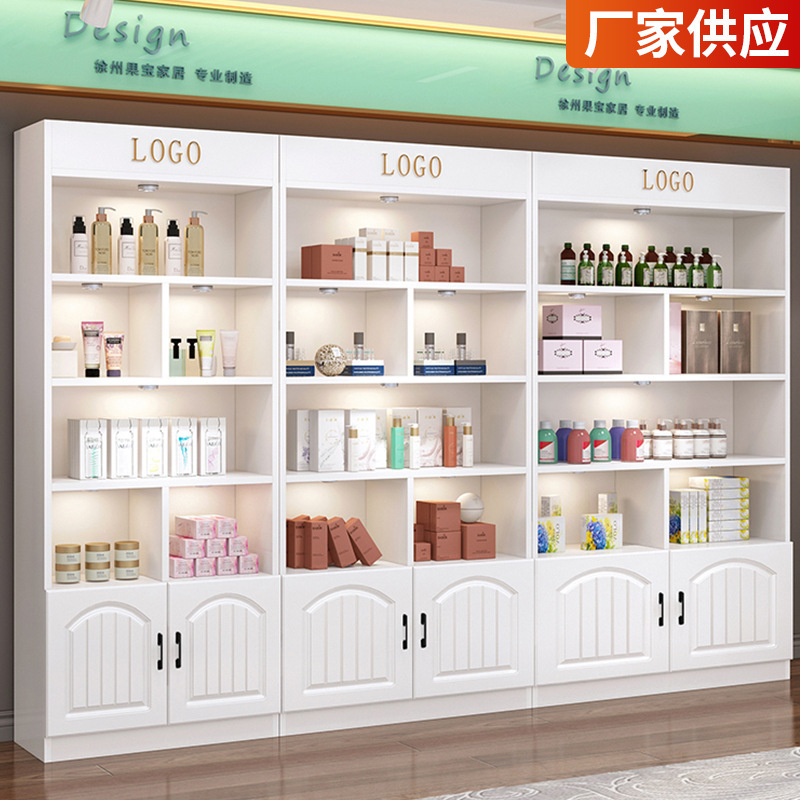 化妆品展示柜美甲带灯货柜礼品柜产品陈列柜美容院柜子货架展示架