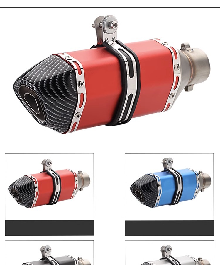 Motorcycle sports car modified Huanglong 600 small Ninja 250 Yongyuan 350R25/R3 hexagonal Scorpio exhaust pipe Universal