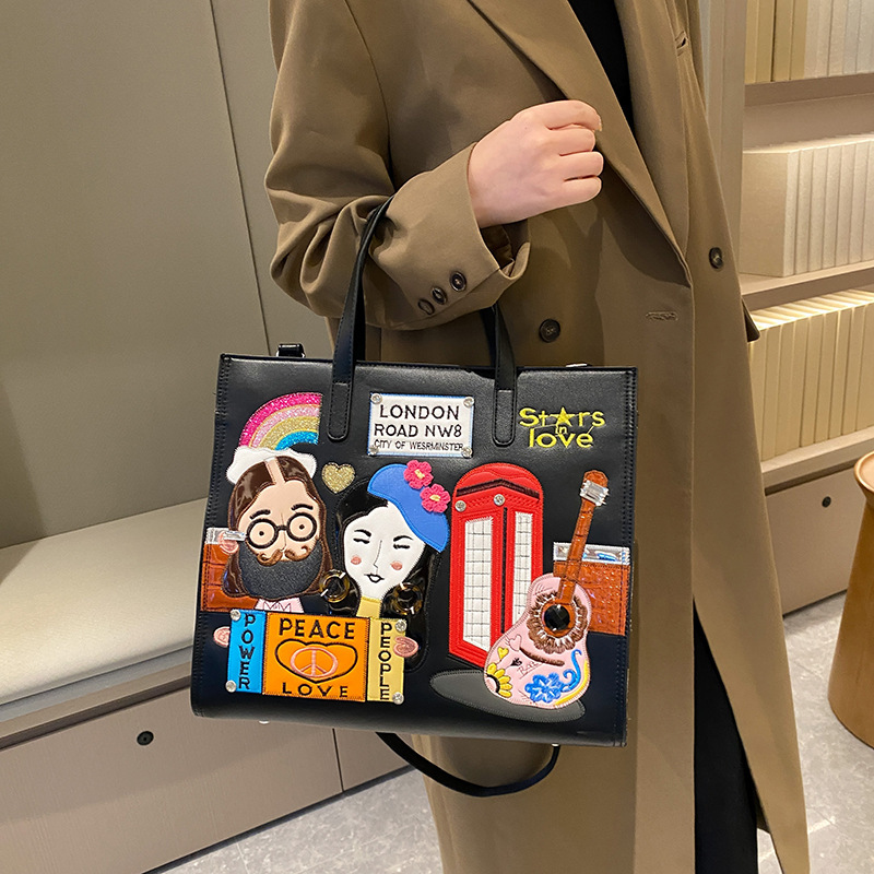 大衆が国境を越えた女性バッグをデザインした新しい布刺繍通勤バッグ欧米のレトロなシングル肩斜め掛けバッグ|undefined