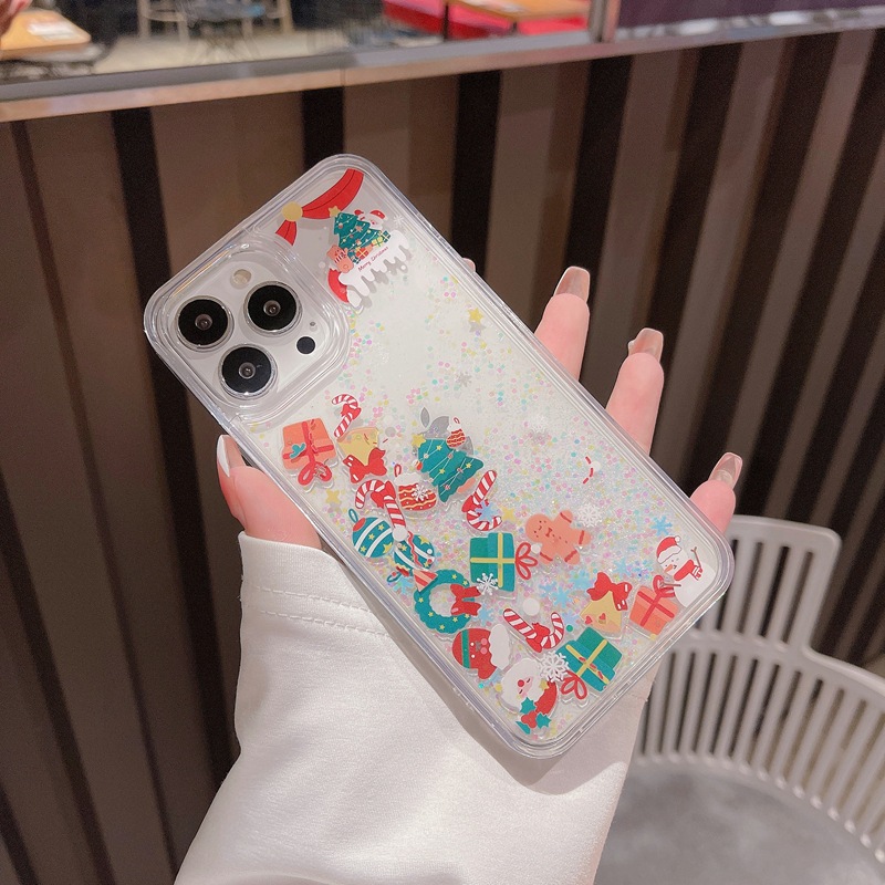Christmas Phone Case For Iphone 15 Pro Max Snowman Elk Design_voghion.com