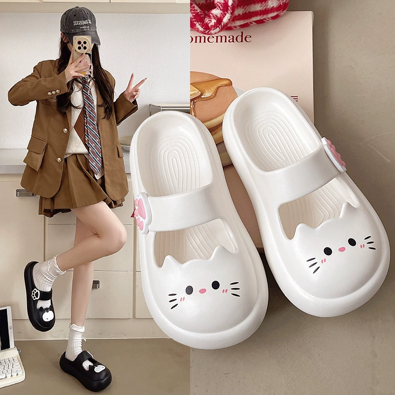 Холодные шлепанцы Мэри Джейн Женский 2025 Новый летний навоз