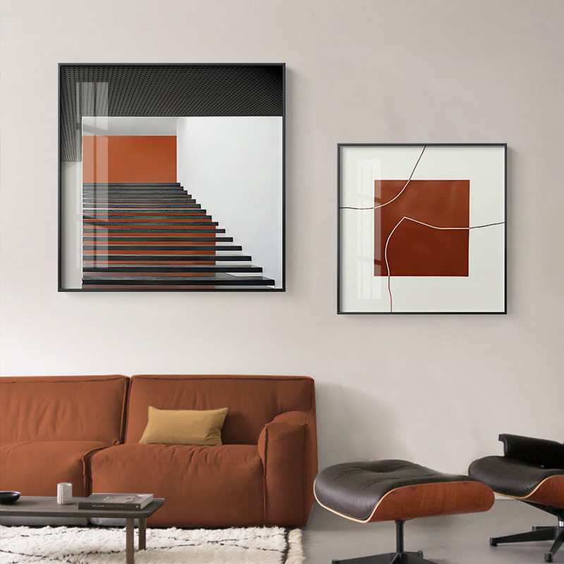 Modern abstract living room decorative painting art retro sofa background wall combination hanging painting restaurant bedroom bedside mural Modern abstract living room decorative painting art retro sofa background wall combination hanging painting restaurant bedroom bedside mural