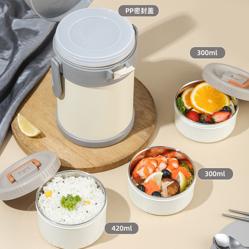 316 barril de aislamiento térmico de acero inoxidable oficina doméstica cajas de almuerzo para adultos paneles de bento portátiles barril de arroz de gran capacidad