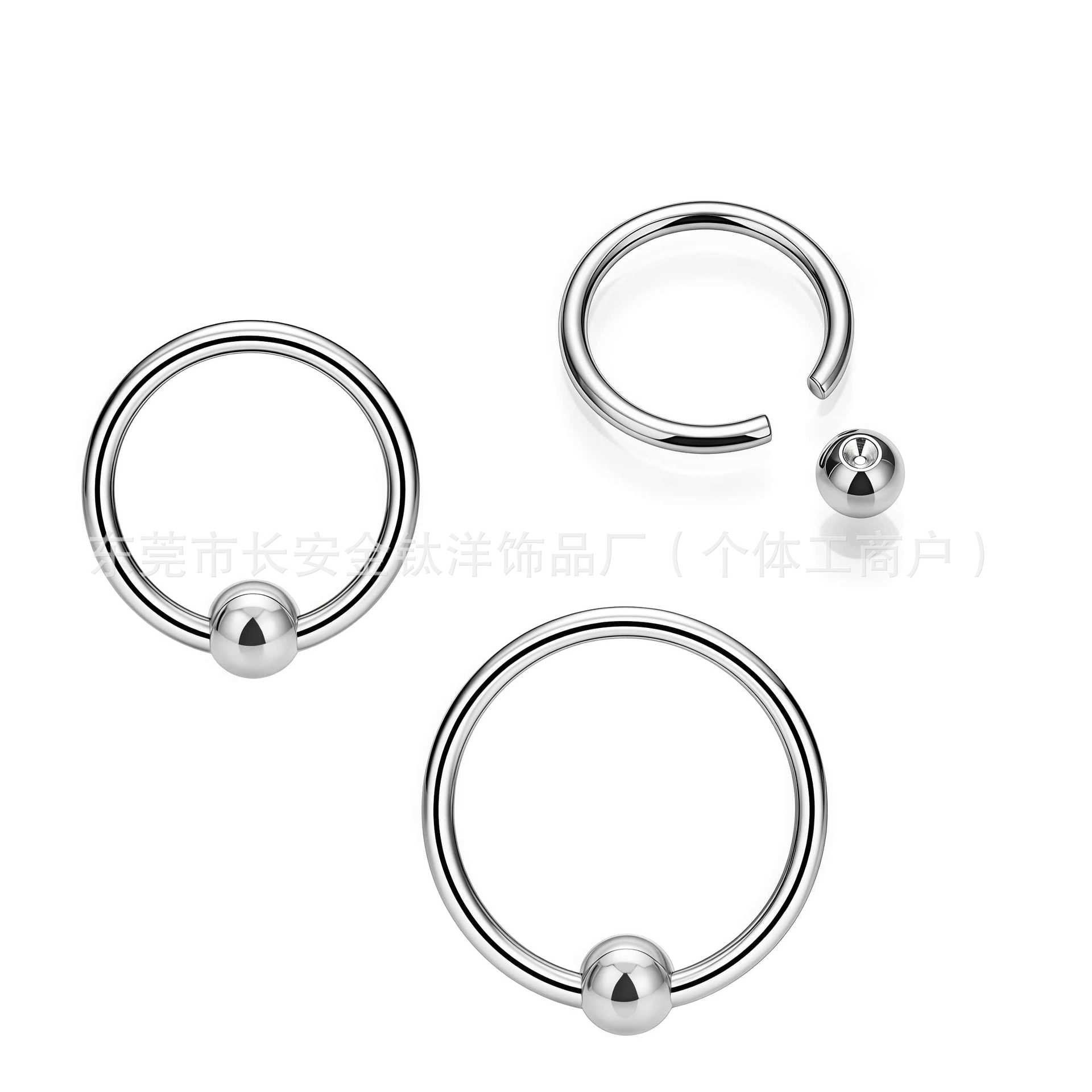 F136 Titanium Ball Ring BCR Multi-Purpose Nose Ring Lip Ring Universal Ring G23 Titanium Alloy Piercing Jewelry Ear Bone Ring detail image 8