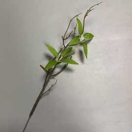 仿真石榴叶 半成品手工插花百搭叶植物叶石榴支装饰配件厂家批发
