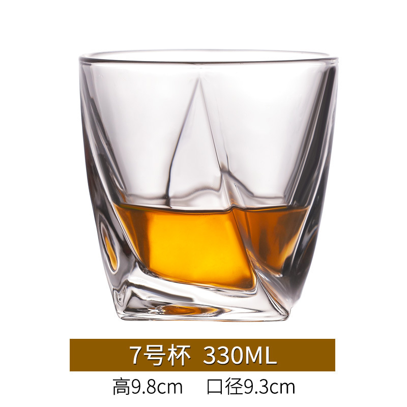 Nueva copa de whisky engrosada, copa de vino creativa, juego de copa de cerveza, copa de vidrio, barra de vino, KTV, hogar