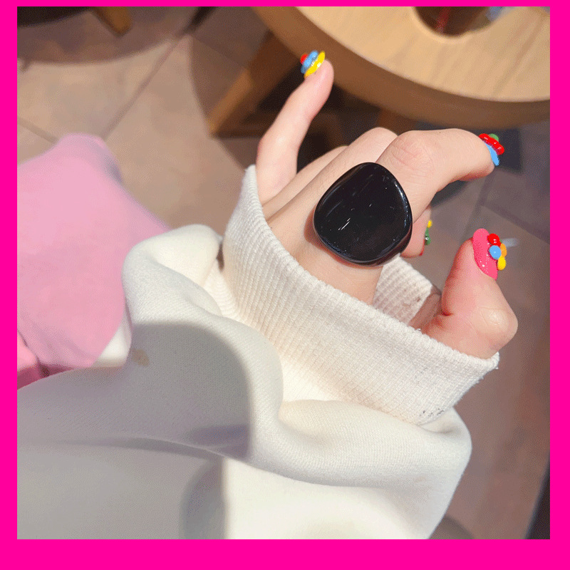 7g Weight Rings Classification One Size Ring Size 1 Piece Quantity Daily Occasion Acrylic Material Arc Pattern All Seasons Season Women's Gender Modern Style Style 1 Piece Modern Style Arc Acrylic Women's Rings 2