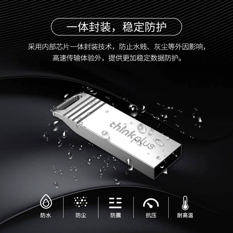 Lenovo thinkplus, металлическая USB 2.0 флешка с маркировкой, Plug-and-Play, USB-накопитель MU221