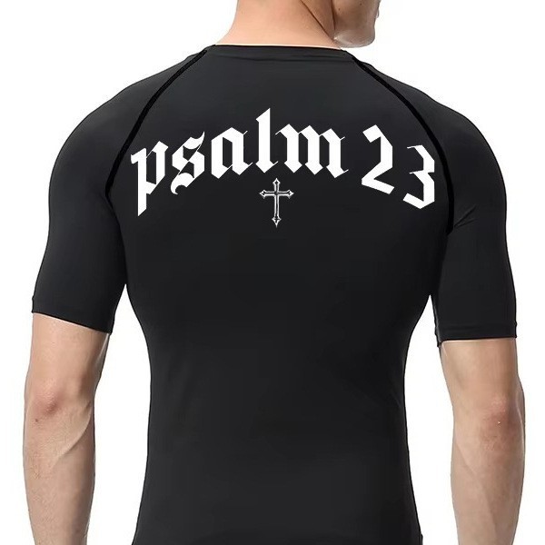 Psnlm23 Cross-border Men's Tight Clothes Summer Quick-drying Fitness Suit High-elastic Training Short-sleeved Sweat-absorbent Men's Outdoor T-shirt