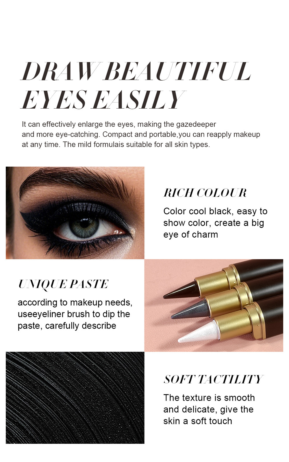 Matita labbra opaca SAM SUGAR, ombretto ricco a testina singola, eyeliner solido multicolore a lunga durata_voghion.com