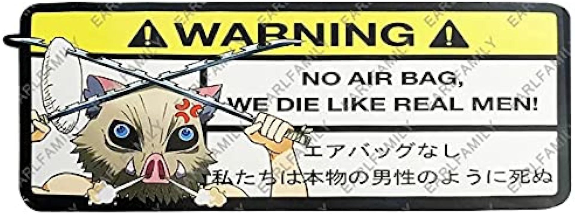 13cm cartoon inosuke car sticker is like a real man for us!Warning…