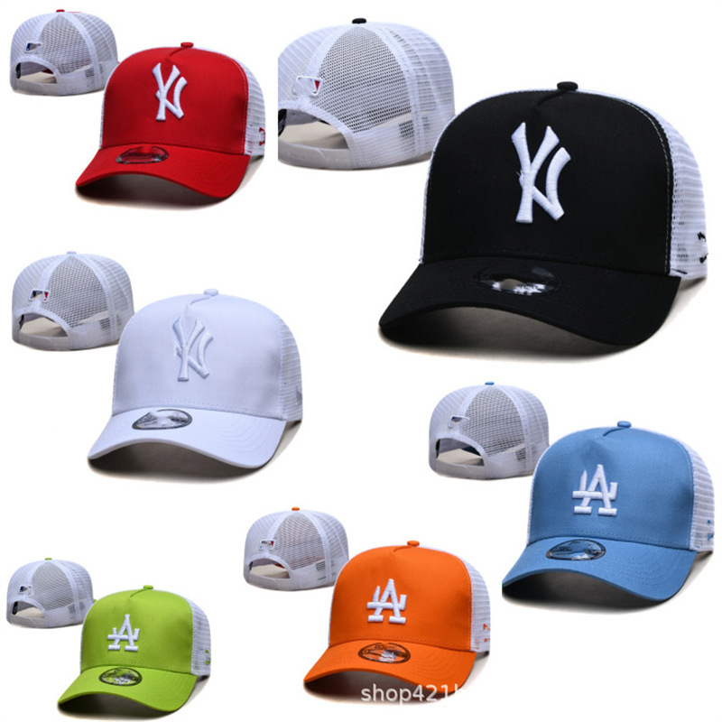 Chao Brand NY Mesh Baseball Cap Women's Spring and Summer New Embroidered Large Label Cap Sunshade Breathable Mesh Hat Men's