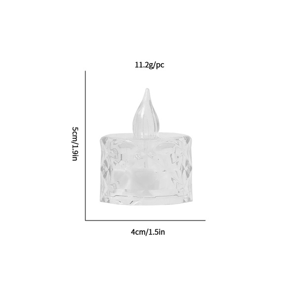 Transparent electronic acrylic candle