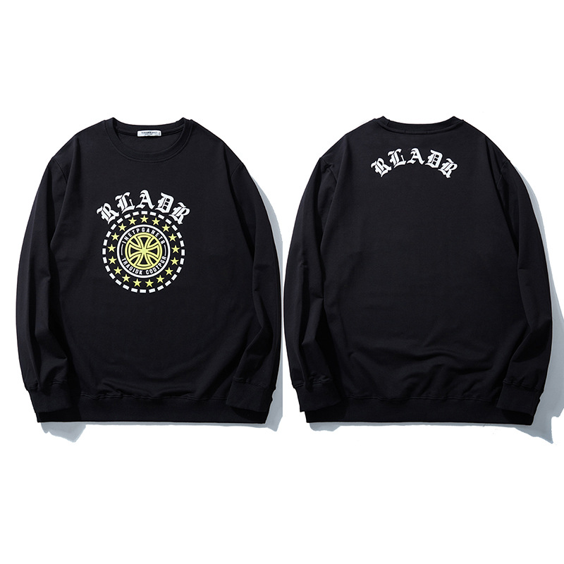 Men's Clothing Fashion brand plus size men's clothing autumn letter personalized printing bottom men's plus size loose sweatshirt_voghion.com